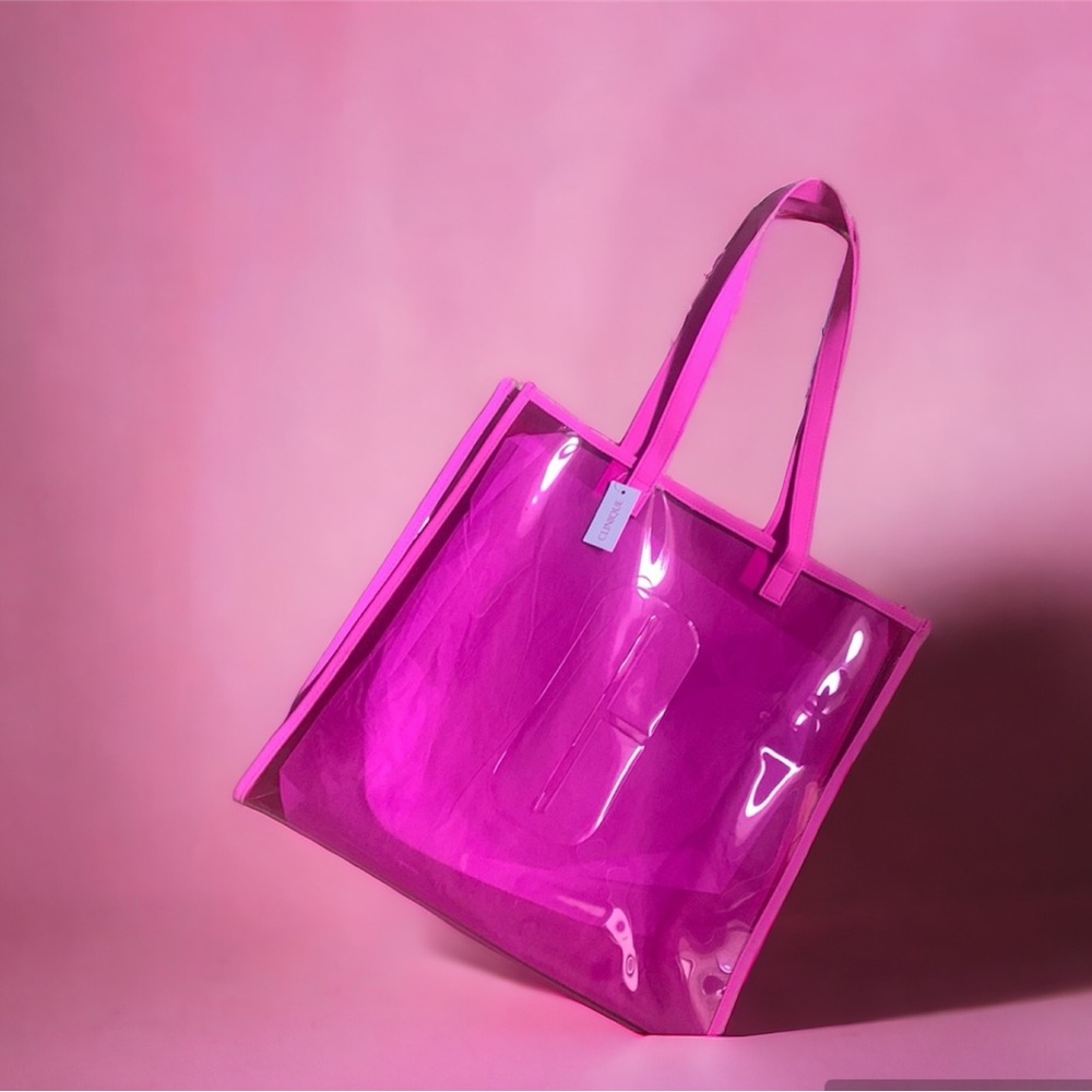 New pink jelly Clinique tote bag